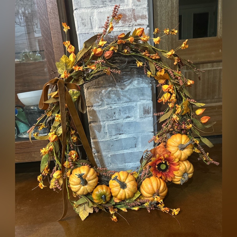 Autumn Harvest Pumpkin Wreath
